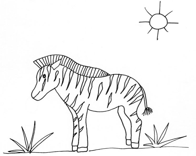 Zebra Kolorowanka - Pobierz i Odkryj Egzotyczne Zwierzęta kolorowanka do druku